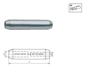 Алюминиевые соединительные гильзы с перегородкой для жил разных сечений, от 240 до 120 мм KLAUKE 432R120