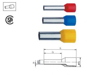 Изолированные втулочные наконечники по стандарту DIN (красные), 35 мм / 30 мм KLAUKE 47916