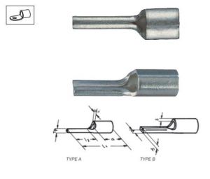 Медные штыревые кабельные наконечники из листовой меди стандарта DIN, 0,5–1 мм KLAUKE ST1705