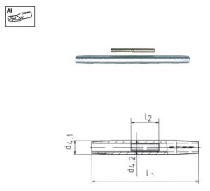 Соединительные гильзы для алюмостальных проводников стандарта DIN, 50–8 мм KLAUKE 456R