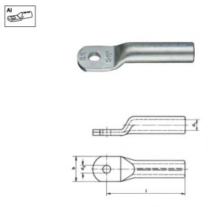 Алюминиевые кабельные наконечники для соединений с полной осевой нагрузкой, M10 / 25–4 мм KLAUKE 254R10