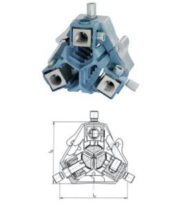 Компактные разводные соединители со срывными винтами, 3L, 70–150 мм KLAUKE KSK1503
