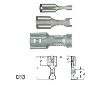 Неизолированные плоские разъемы (розетка), 0,5–1 мм / 0,5 x 4,8 мм KLAUKE 18202